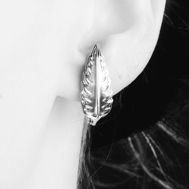 Pendientes de Plata con Diseño de Hojas